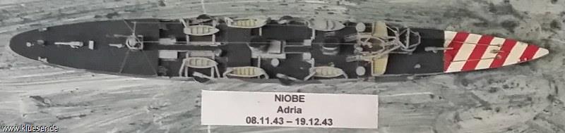 Niobe 1943 in the Aegean Sea. Model of the SIM Stuttgart, taken in Leipheim 2016-05-28