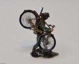 Japanese soldier with a bicycle